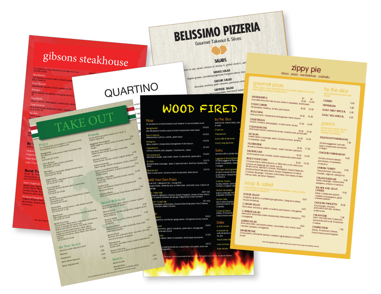 plastic menus